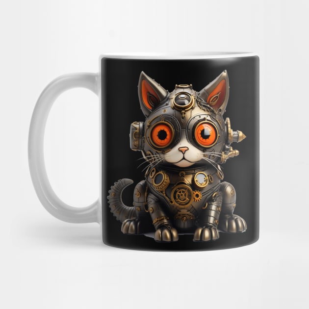 Cat Halloween Steampunk for Cat Lover by Omarzone